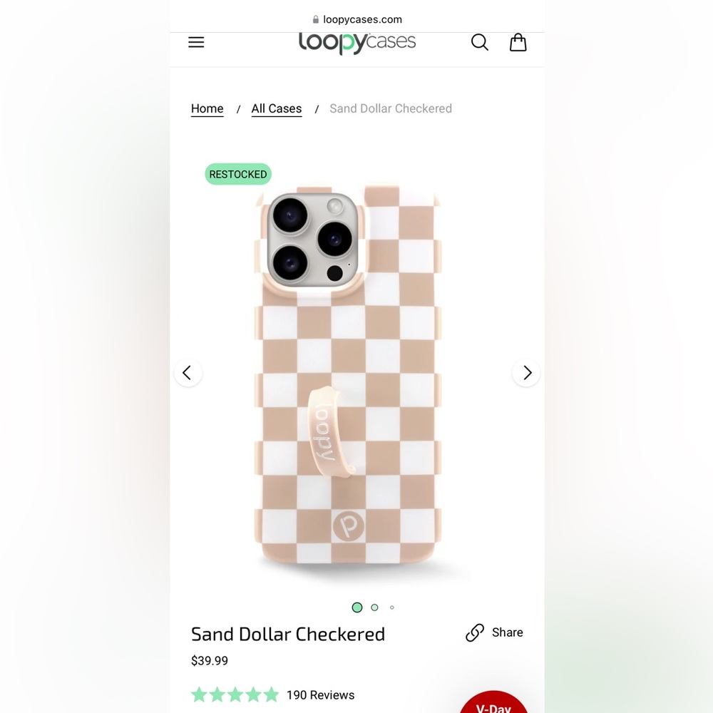 Loopy Case - Sand Dollar Checkered IPhone 14 Pro Max - USED